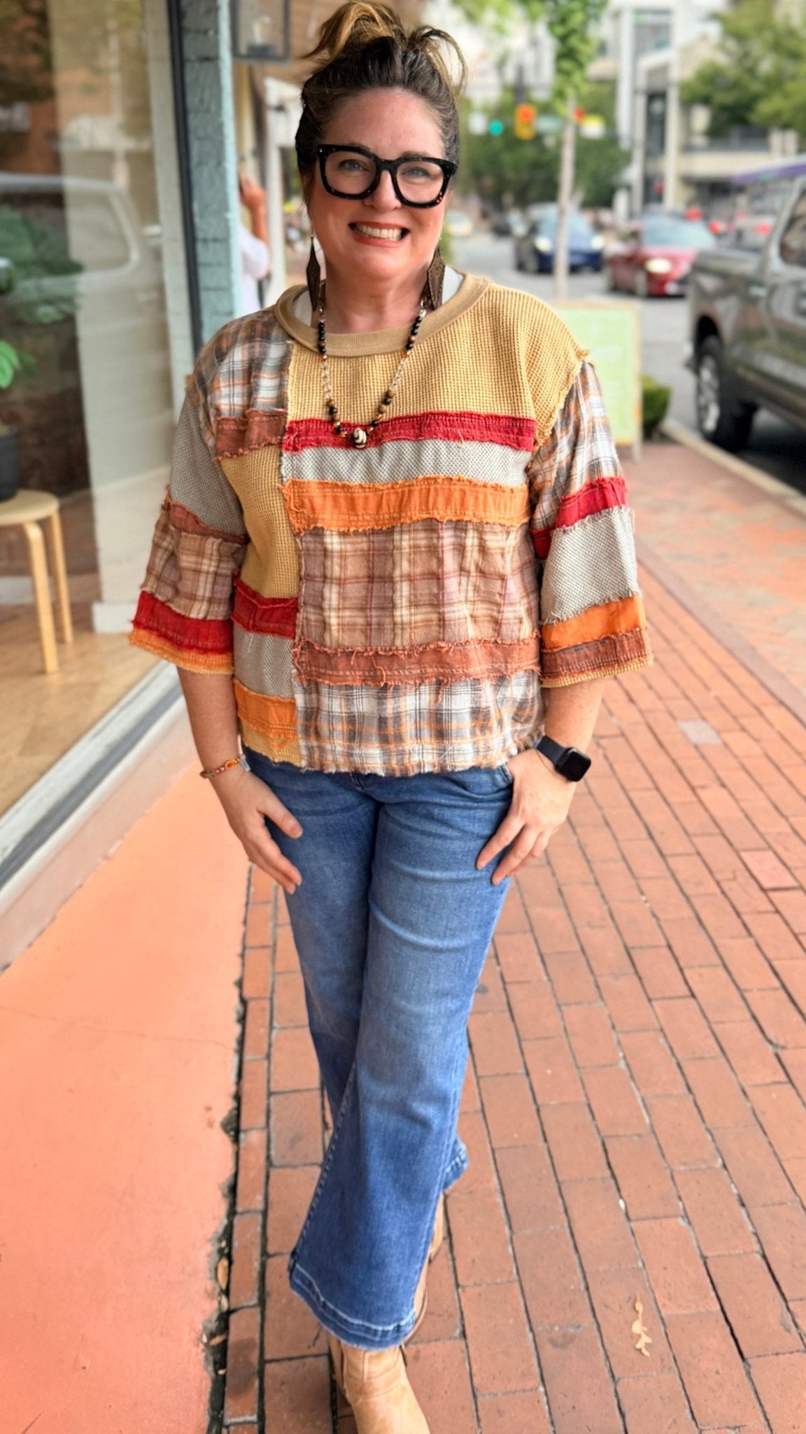 Season's Change Color Block Top - Rebecca James Clothing