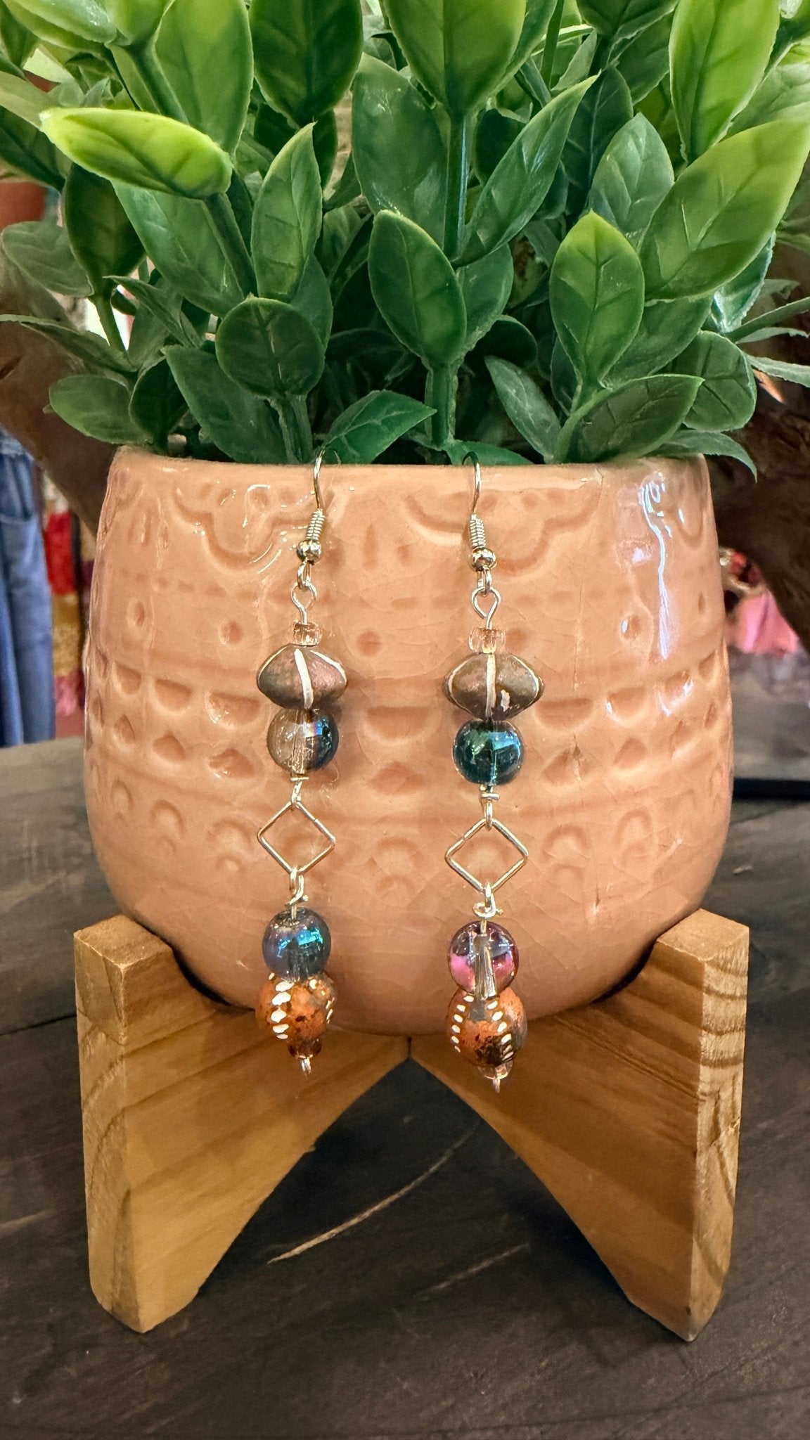 Sedona Dreamer Beaded Earrings By RJC - Rebecca James Clothing