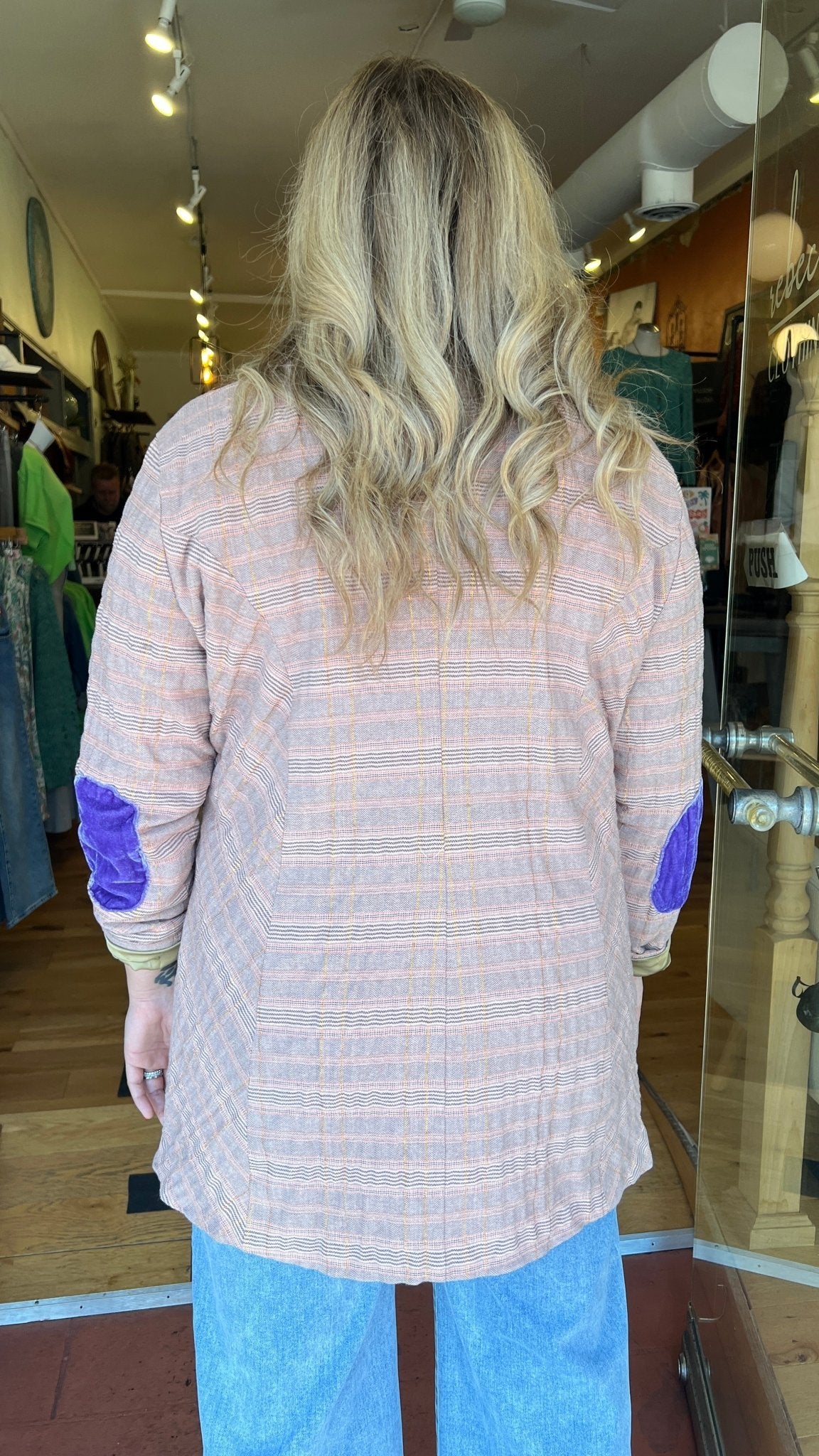 Sensation Pale Pink Oversized Blazer - Rebecca James Clothing