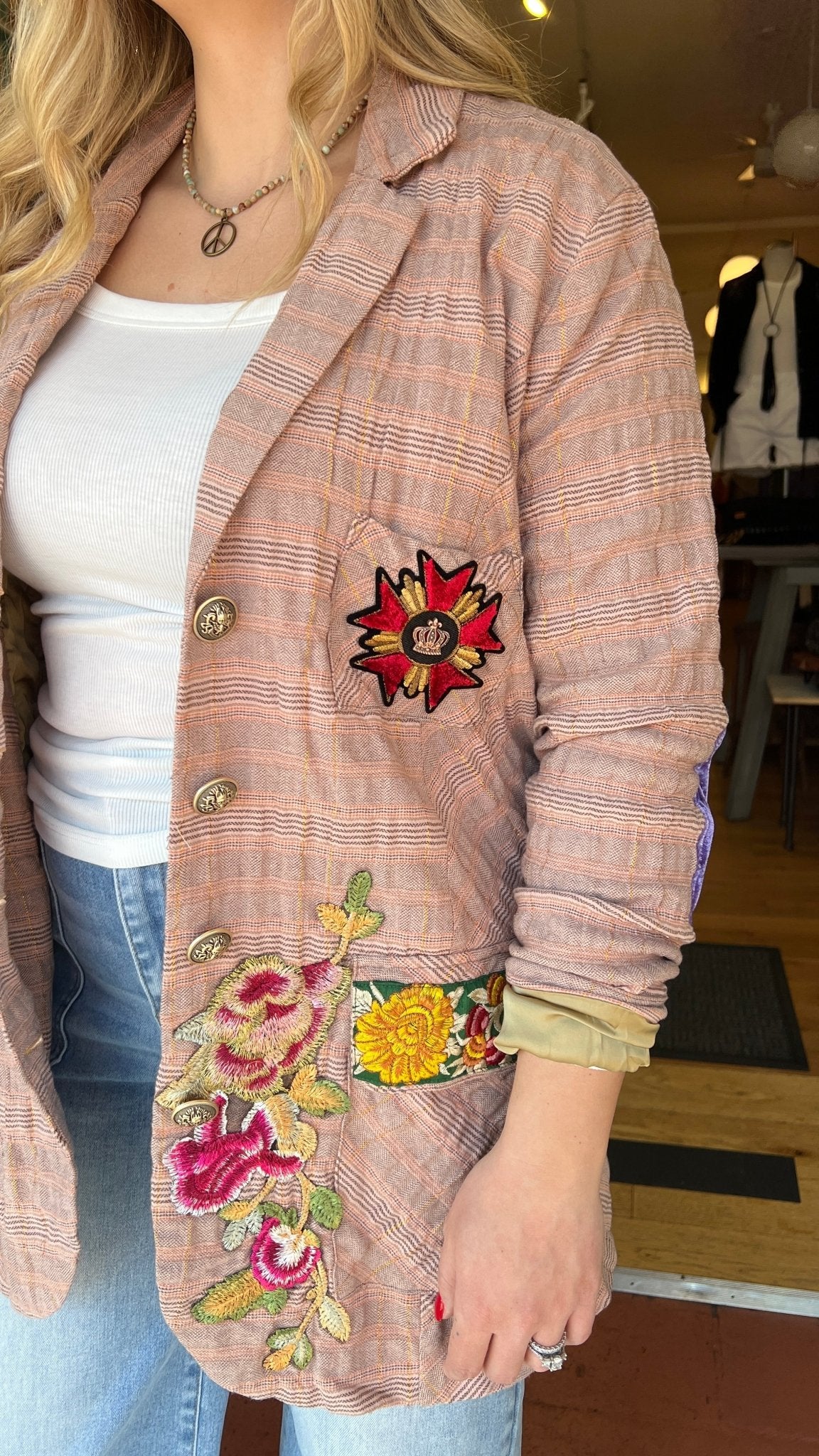 Sensation Pale Pink Oversized Blazer - Rebecca James Clothing