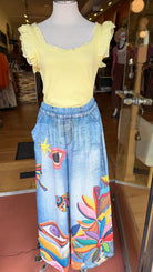 Siren's Dream: Under The Sea Artistic Wide - Leg Pants - Rebecca James Clothing