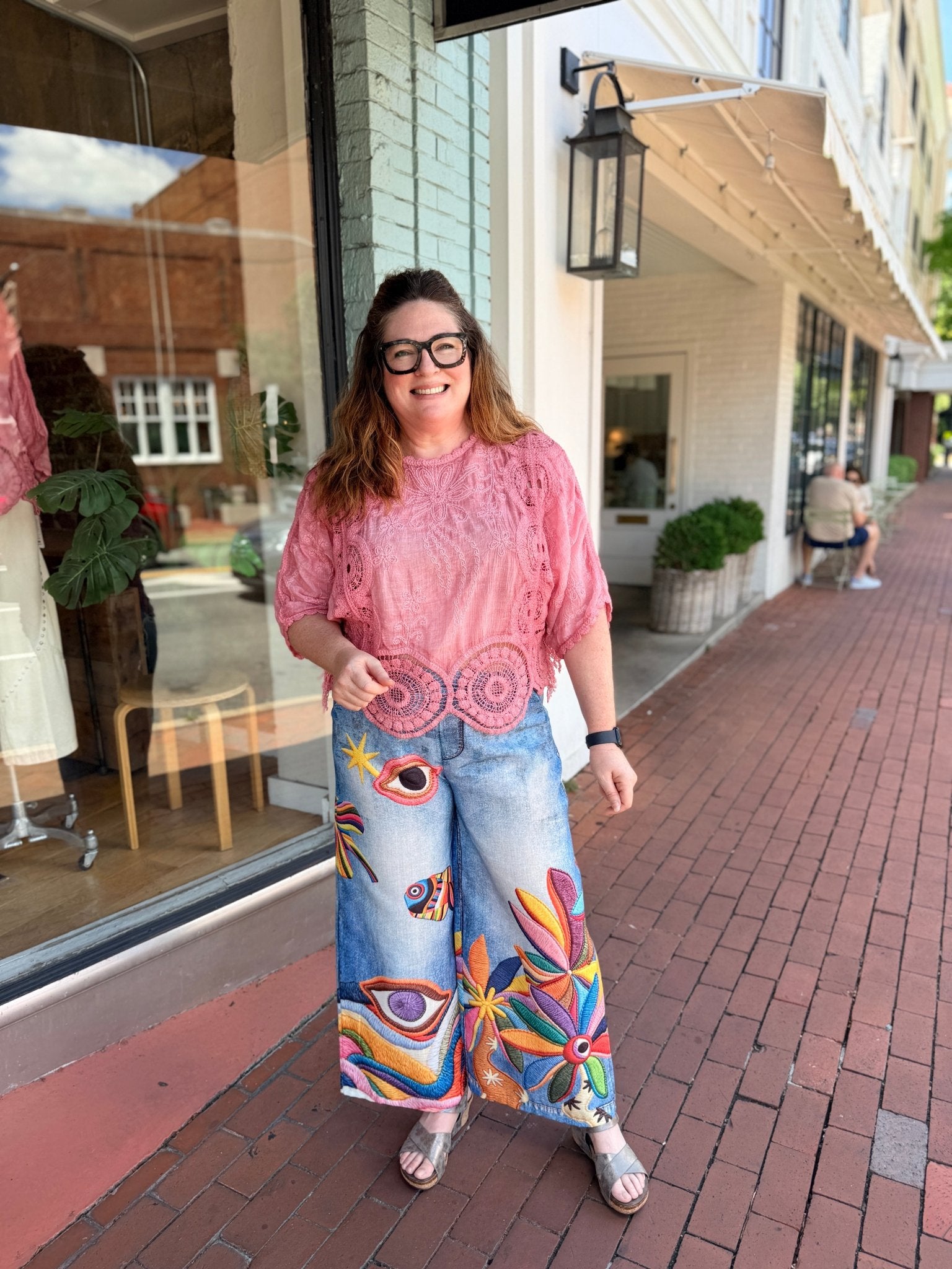 Siren's Dream: Under The Sea Artistic Wide-Leg Pants - Rebecca James Clothing