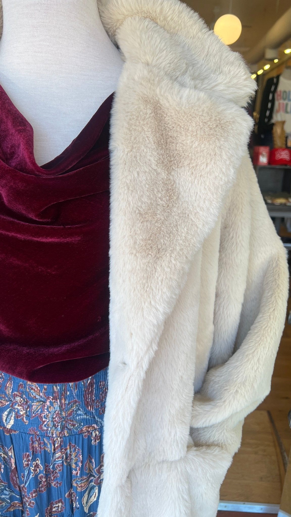 Snuggle Up Faux Fur Coat - Rebecca James Clothing