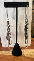 Sparkly Festive Chain Drop Earrings - Rebecca James Clothing