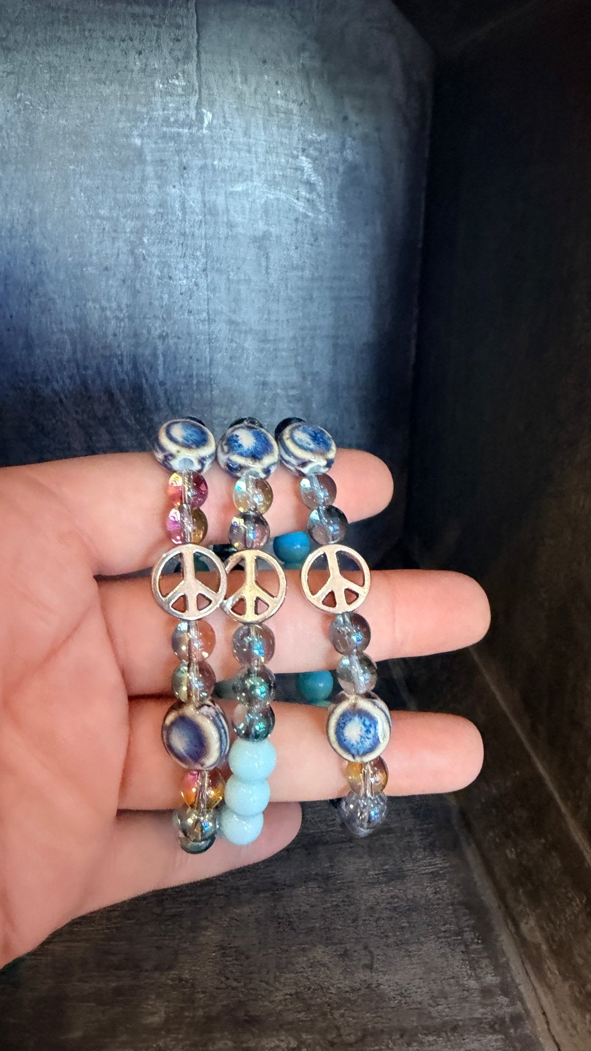 Spread Peace Handbeaded Braclet - Rebecca James Clothing