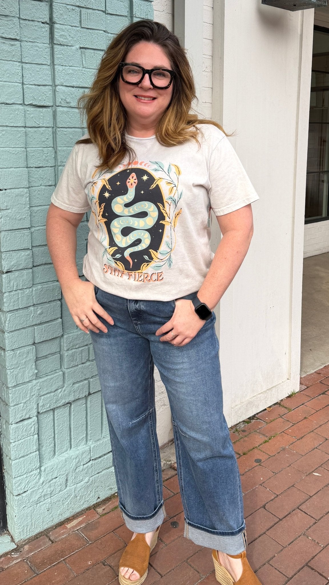 Stay Fierce Boho Graphic Tee - Rebecca James Clothing