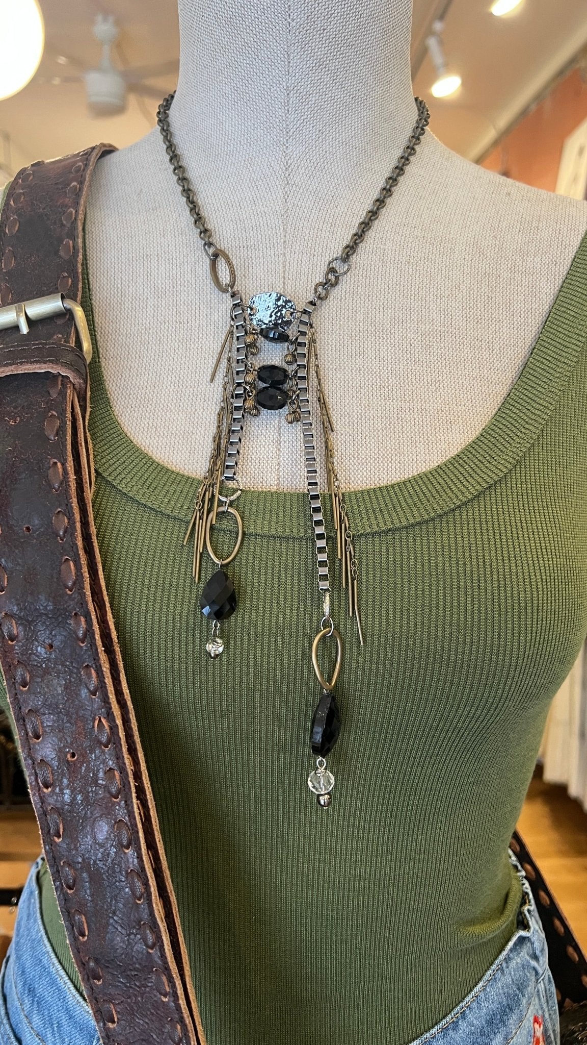 Steampunk Mixed Metal Necklace - Rebecca James Clothing