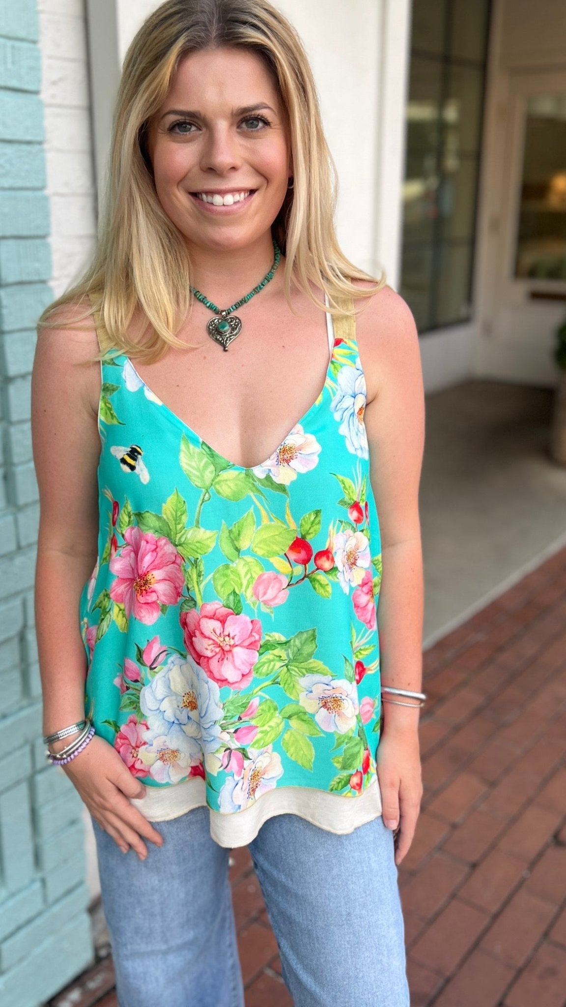 Summer Bliss Reversible Aratta Cami Top - Rebecca James Clothing