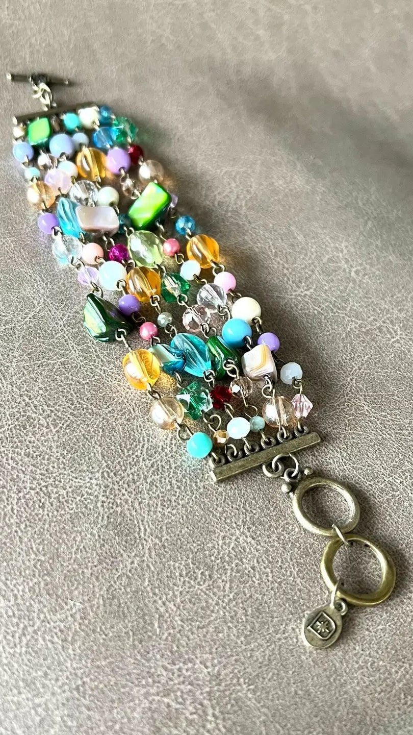 Summer Brights Beaded Braclet Stack - Rebecca James Clothing