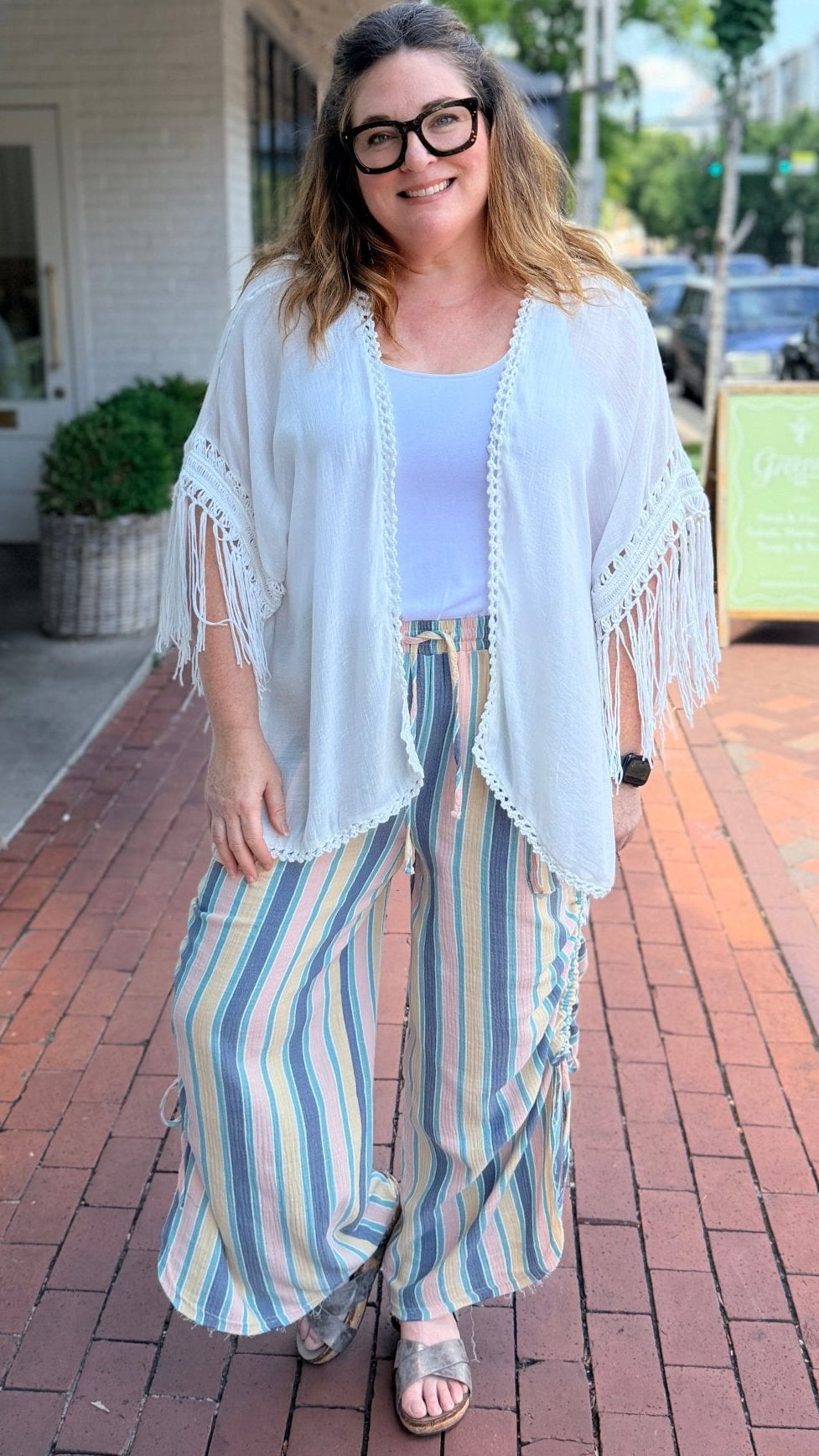 Summer Fun Flowy Striped Pants - Rebecca James Clothing