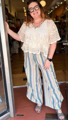 Summer Fun Flowy Striped Pants - Rebecca James Clothing