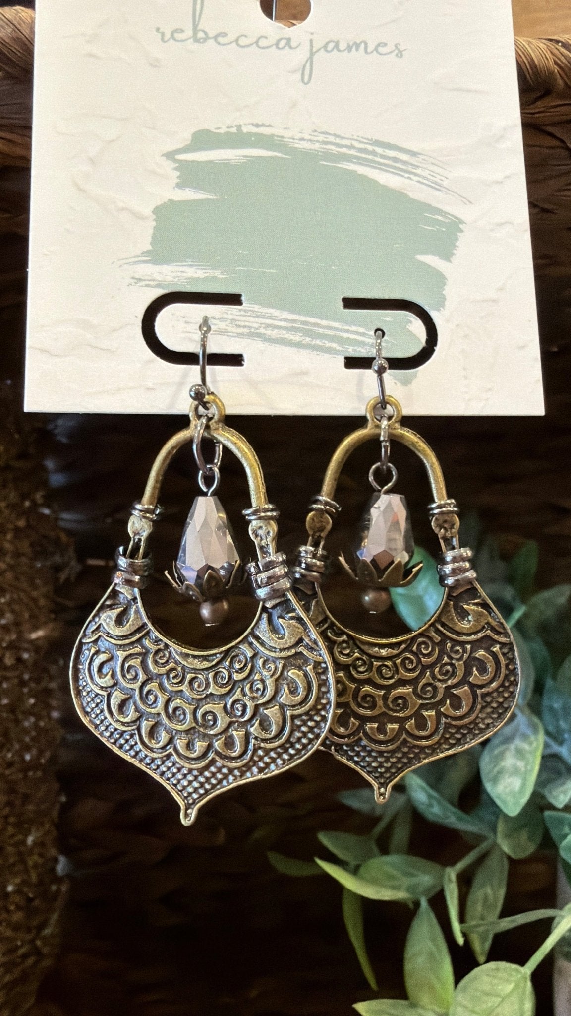 The Golden Groove Drop Earrings - Rebecca James Clothing