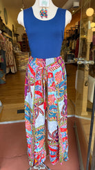 Tropical Escape Colorful Print Faux Wrap Pants - Rebecca James Clothing