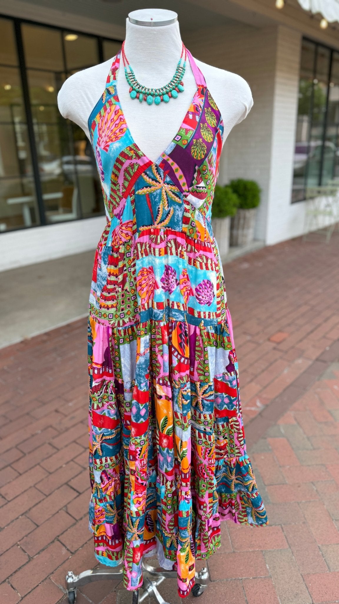 Tropical Escape Halter Maxi Dress - Rebecca James Clothing