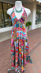 Tropical Escape Halter Maxi Dress - Rebecca James Clothing