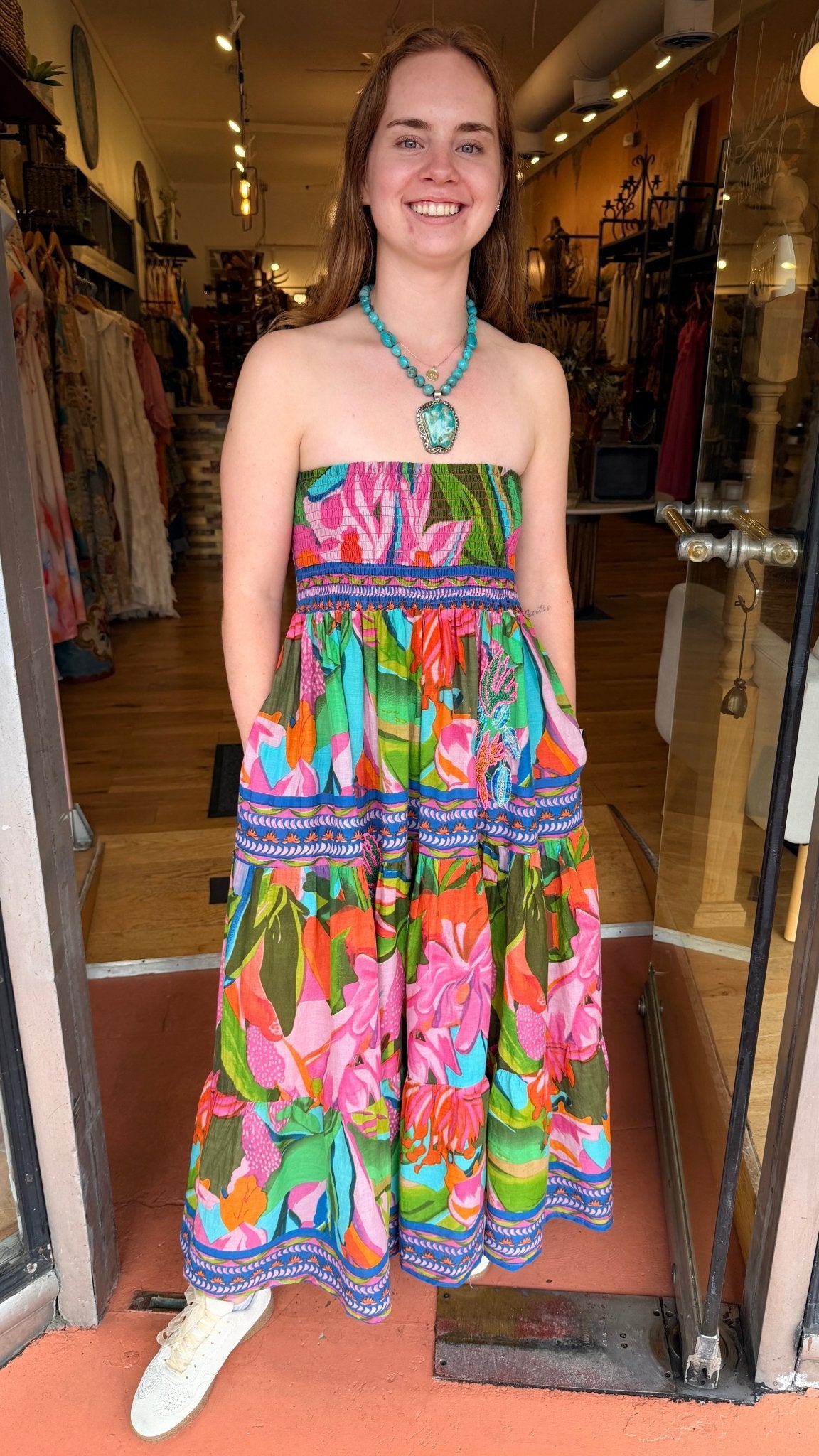 Tropical Heat Beaded Maxi Skirt - Rebecca James Clothing