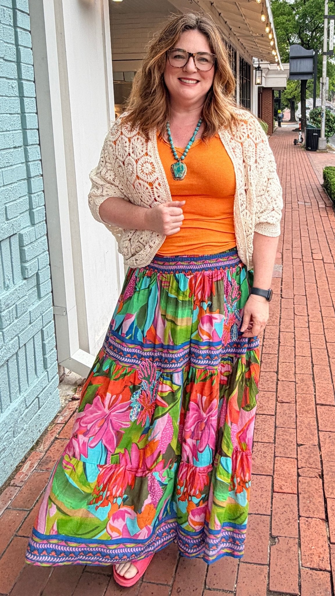 Tropical Heat Beaded Maxi Skirt - Rebecca James Clothing
