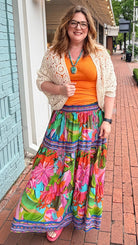 Tropical Heat Beaded Maxi Skirt - Rebecca James Clothing