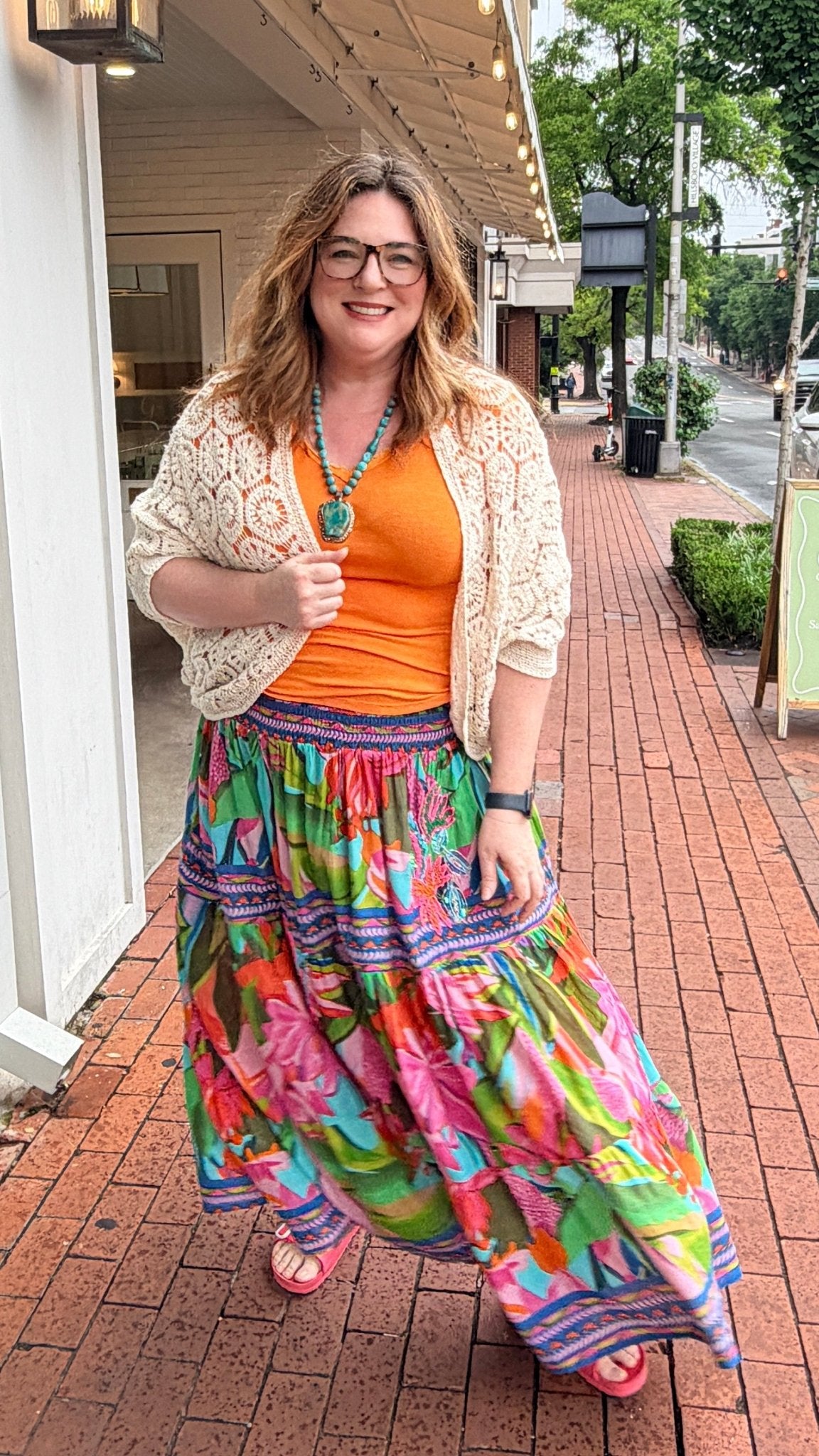 Tropical Heat Beaded Maxi Skirt - Rebecca James Clothing