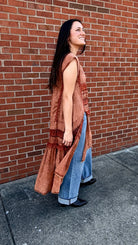 Wandering Soul Terracota Sheer Maxi Top - Rebecca James Clothing
