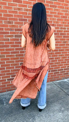 Wandering Soul Terracota Sheer Maxi Top - Rebecca James Clothing