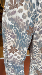Wildflower Leopard Print Barrel Jeans - Rebecca James Clothing