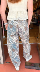 Wildflower Leopard Print Barrel Jeans - Rebecca James Clothing