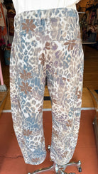 Wildflower Leopard Print Barrel Jeans - Rebecca James Clothing