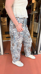 Wildflower Leopard Print Barrel Jeans - Rebecca James Clothing