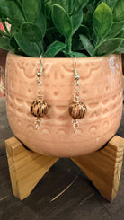 Wooden Shimmer Bead Dainty Earrings By RJC - Rebecca James Clothing