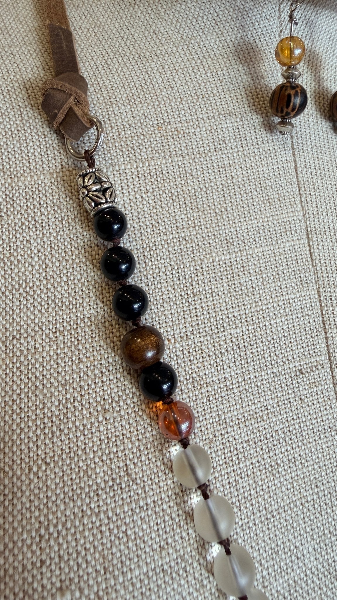 Woodland Wanderer Hand Beaded Necklace by RJC - Rebecca James Clothing