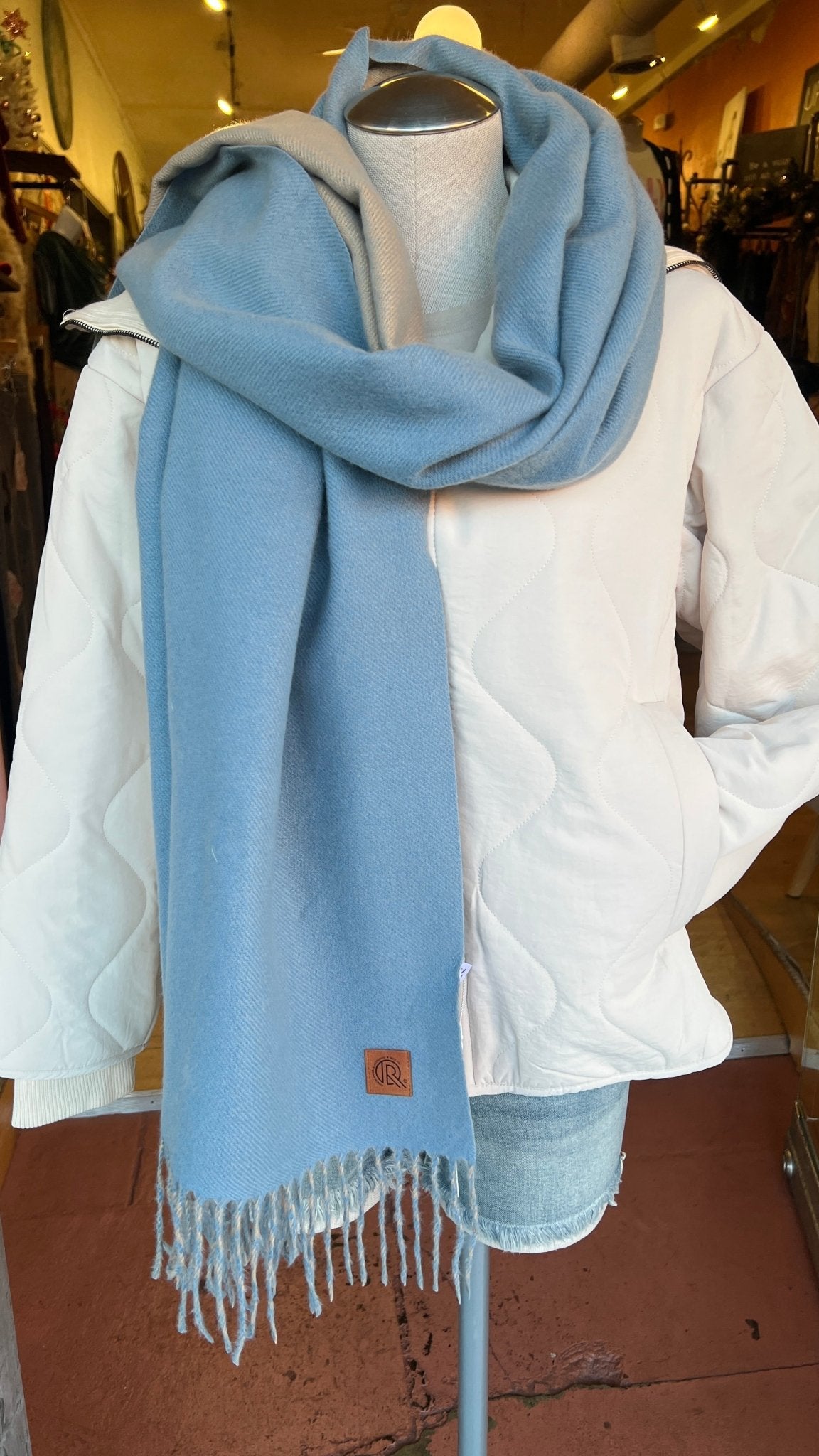 Wool Feel Solid Scarf - Rebecca James Clothing